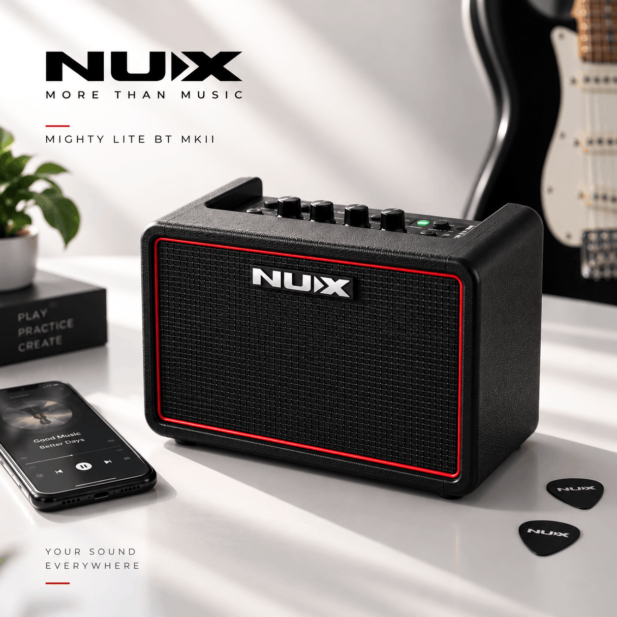 NUX NGA-3BT Mighty Lite BT MKII Desktop Modeling Guitar Amplifier