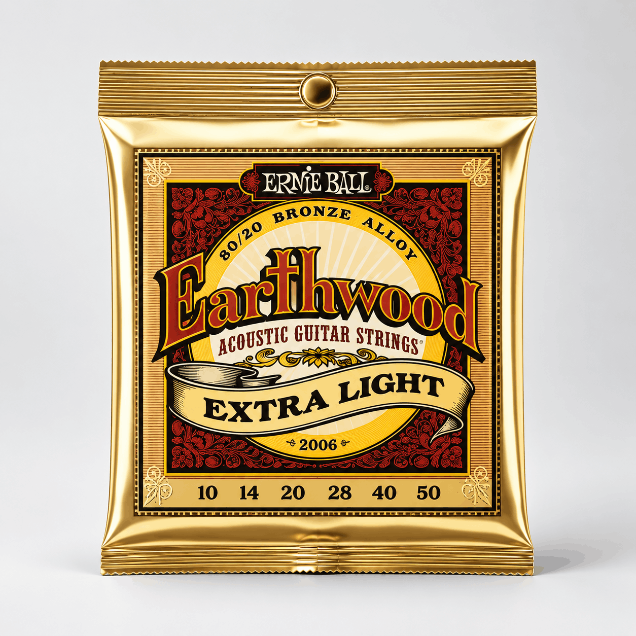 Ernie Ball 2006 Earthwood 80/20 Bronze Extra Light Acoustic Guitar Strings 10-50